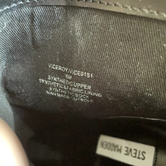 Steve Madden Women's Viceroy Embellished Spiked Dress Booties Black Size 6 EUC - Picture 10 of 13